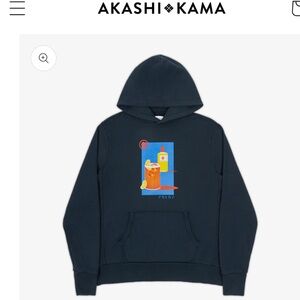 Highball ハイボール Hoodie — Featuring a hand-illustrated AKASHI-KAMA whiskey design
